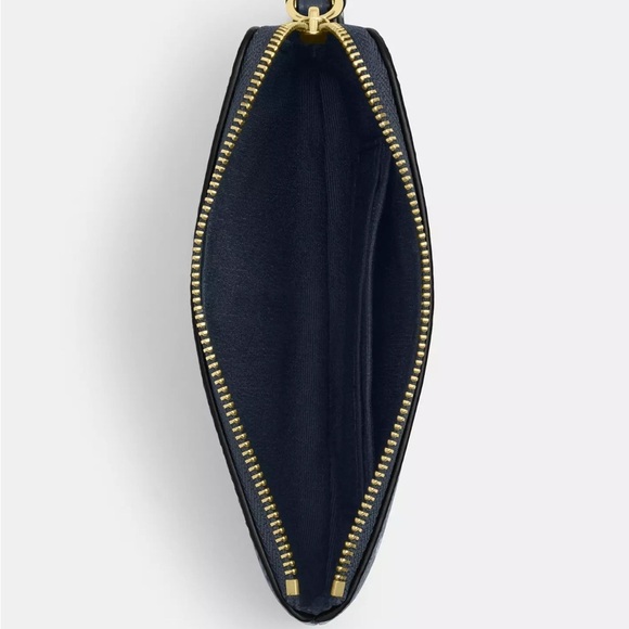 🍒COACH Corner Zip Wristlet Blue Signature Canvas Cherry Print AUTHENTIC NWT - Picture 7 of 8